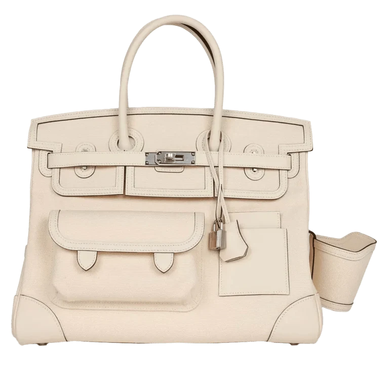 Hermes · Hermès Birkin Cargo 35 Nata Toile and Swift Palladium Hardware