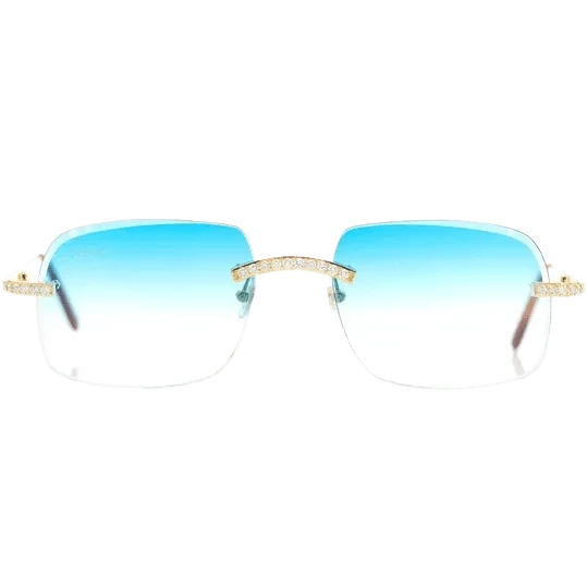 Cartier · Cartier Glasses Iced Out Diamonds Rimless - 2.50ctw - White Gold