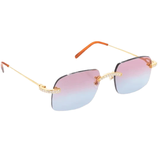 Cartier · Cartier Glasses Iced Out Diamond Rimless - 2.50ctw - Yellow Gold