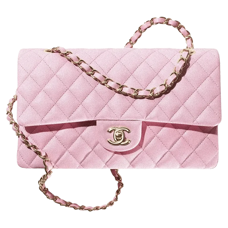 Chanel · Chanel Classic Flap Handbag Medium 22S Calfskin Pink