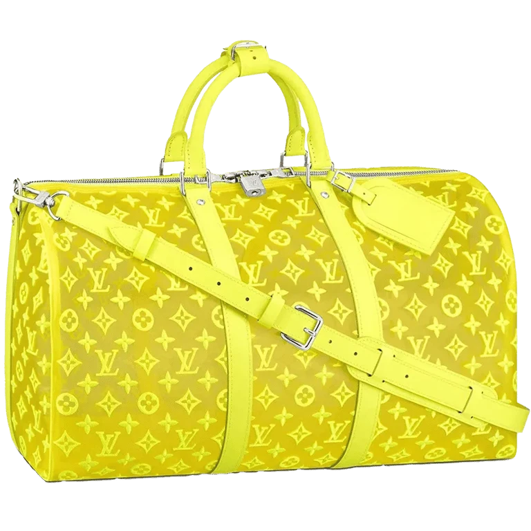 Louis Vuitton · Louis Vuitton Keepall Bandouliere Monogram Mesh 50 Yellow