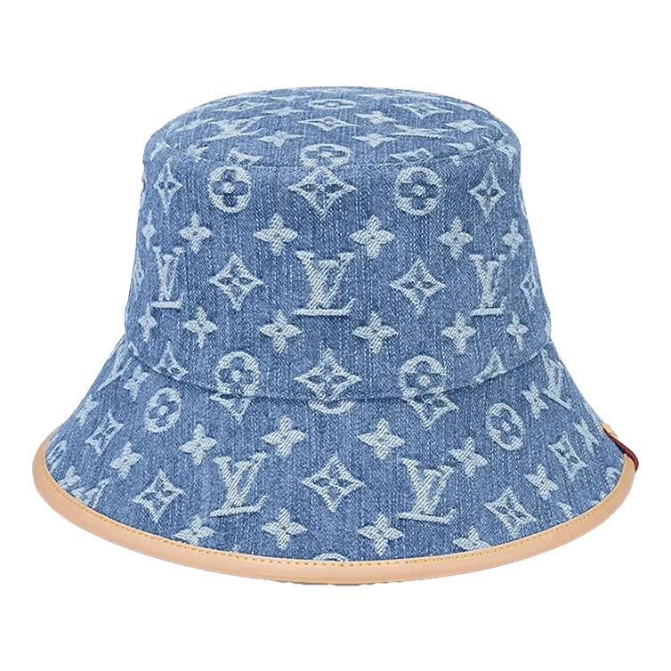 Louis Vuitton · Louis Vuitton LV Remix Bucket Hat Monogram Denim Blue