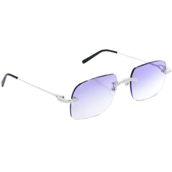 Cartier · Cartier Glasses Iced Out Diamond Rimless - 2.50ctw - White Gold